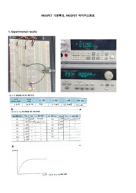 MOSFET 기본 특성 및 바이어스 회로 결과레포트