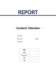 (A+)뇌경색 케이스 Cerebral Infarction/성인간호 응급실 케이스 / 뇌경색 문헌고찰 (A+보장)
