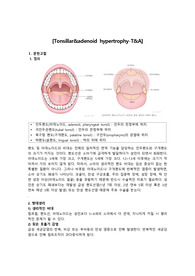 수술주기 간호보고서(문헌고찰, 아동대상자, A+, T&amp;A, 편도아데노이드 비대, tonsillectomy, adenoidectomy ,수술 과정, 수술전중후간호,수술 간호사 역할)
