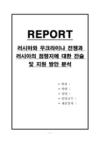 러시아와 우크라이나 전쟁과 러시아의 점령지에 대한 전술 및 지원 방안 분석