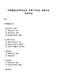 국제물품운송(해상운송, 컨테이너운송, 복합운송, 항공운송)