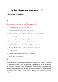 An Introduction to Language Capter 1. WHAT IS LANGUAGE? answer