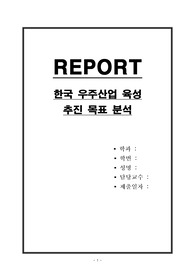 한국 우주산업 육성 추진 목표 분석