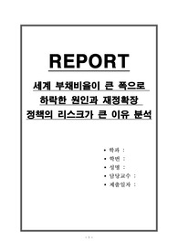 세계 부채비율이 큰 폭으로 하락한 원인과 재정확장 정책의 리스크가 큰 이유 분석