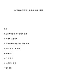 노인교육기관의 요구분석의 실태