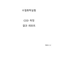 2022 1학기 A+ 교과 수질화학실험 &lt;COD 측정 실험&gt;
