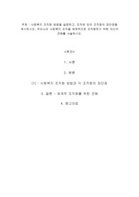 사회복지 조직화 방법을 설명하고, 조직에 있어 조직화의 장단점을 제시하시오. 우리나라 사회복지 조직을 체계적으로 조직화하기 위한 자신의 견해를 서술하시오.