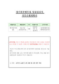 경기북부병무청 임상심리사 직무수행계획서