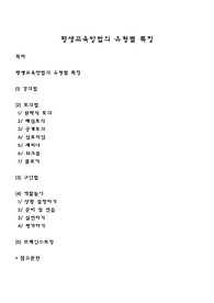 평생교육방법의 유형별 특징