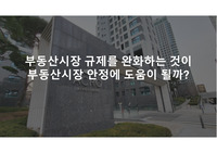 부동산시장 규제 완화와 세금사례 (경제학)
