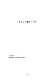 유도전기장과 자기장