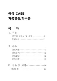 A+받은 자궁탈출증/자궁하수증 (prolapse) 케이스 스터디입니다. 진단5개 과정5개