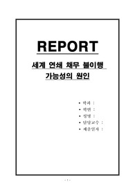 세계 연쇄 채무 불이행 가능성의 원인