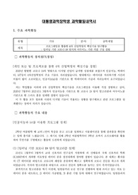 21년 대통령 과학 장학금 합격자 자기소개서 - 과학 활동 내역서