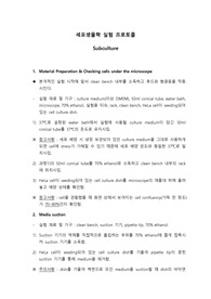 [A+ 리포트] Subculture (세포생물학실험)