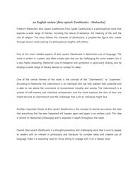 [영문 독후감] 차라투스트라는 이렇게 말했다