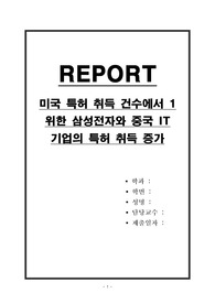 미국 특허 취득 건수에서 1위한 삼성전자와 중국 IT기업의 특허 취득 증가