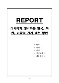 러시아가 생각하는 한국, 북한, 미국의 관계 개선 방안