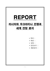 러시아와 우크라이나 전쟁과 세계 전망 분석