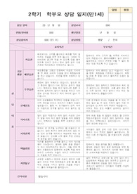 어린이집 만1세 7명 2학기 부모상담일지