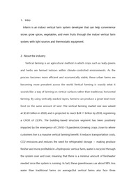 Infarm(인팜) and Verical Firming Analysis