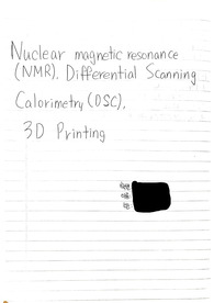 [고분자합성실험] 6주차 NMR, DSC, 3D Printing 결과보고서