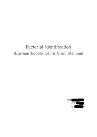 [생물공정실험] 4주차 Bacterial Identification(Durham bubble test &amp; Gram staining) 결과보고서