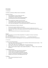Business English - Presentation