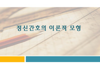 정신간호의 이론적 모형 10가지