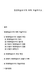 평생학습도시에 대해 서술하시오