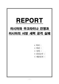러시아와 우크라이나 전쟁과 러시아의 서방 세력 공격 실패