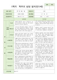 만1세 7명 1학기 부모 상담일지