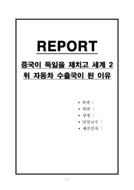 중국이 독일을 제치고 세계 2위 자동차 수출국이 된 이유