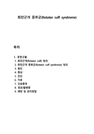 회전근개증후군 문헌고찰