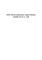 NSVD 자연분만 간호진단 간호과정 CASE STUDY 3개  A+ 자료
