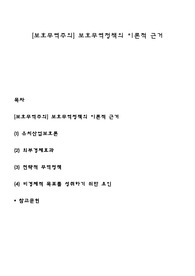 [보호무역주의] 보호무역정책의 이론적 근거
