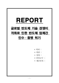 글로벌 반도체 기술 경쟁이 격화로 인한 반도체 업체간 인수,합병 위기