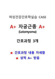 A+ 자궁근종 간호과정 3개  A+++