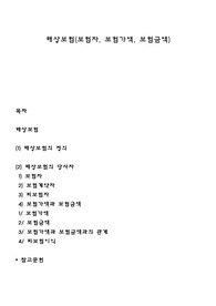 해상보험(보험자, 보험가액, 보험금액)