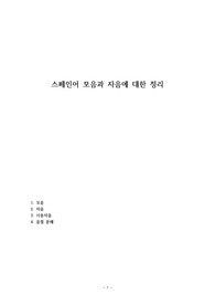 스페인어 모음과 자음에 대한 정리
