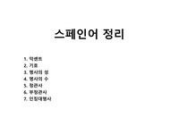 스페인어 정리