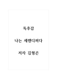 독후감_나는 세렌디퍼다_저자 김형곤