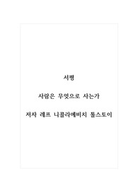 서평_사람은 무엇으로 사는가_저자 레프 니콜라예비치 톨스토이