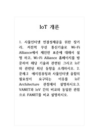 loT개론_1. 사물인터넷 연결성제공을 위한 장거리, 저전력 무선 통신기술로 Wi-Fi Alliance에서 제안한 표준에 대해서 설명 하고, Wi-Fi Alliance 홈페이지를 방문하여 해당 기술과 관련된 그리고 IoT와 관련된 최신 동향을 소개하시오.