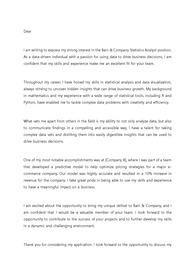 Bain &amp; Company 통계분석 직무 경력직 지원 영문 커버레터 자기소개서