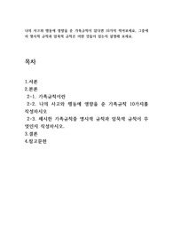 나의 사고와 행동에 영향을 준 가족규칙이 있다면 10가지 적어보세요