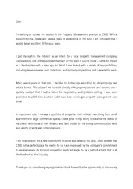CBRE PM 직무 경력직 지원 영문 커버레터 자기소개서