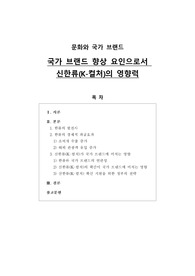[문화와 국가 브랜드] 국가 브랜드 향상 요인으로서 신한류(K-컬처)의 영향력
