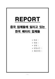 중국 업체들에 밀리고 있는 한국 배터리 업체들