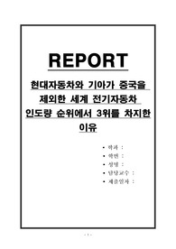 현대자동차와 기아가 중국을 제외한 세계 전기자동차 인도량 순위에서 3위를 차지한 이유
